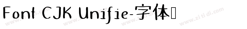 Font CJK Unifie字体转换